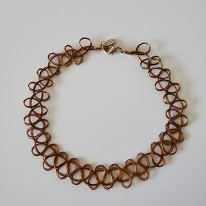 Zara 90s inspired tattoo (gold) choker